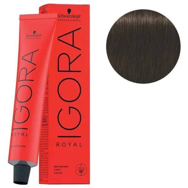 Schwarzkopf Coloration Igora Royal 5-00 Châtain Clair Naturel 60ML 1 Schwarzkopf Coloration Igora Royal 5-00 Châtain Clair Naturel 60ML